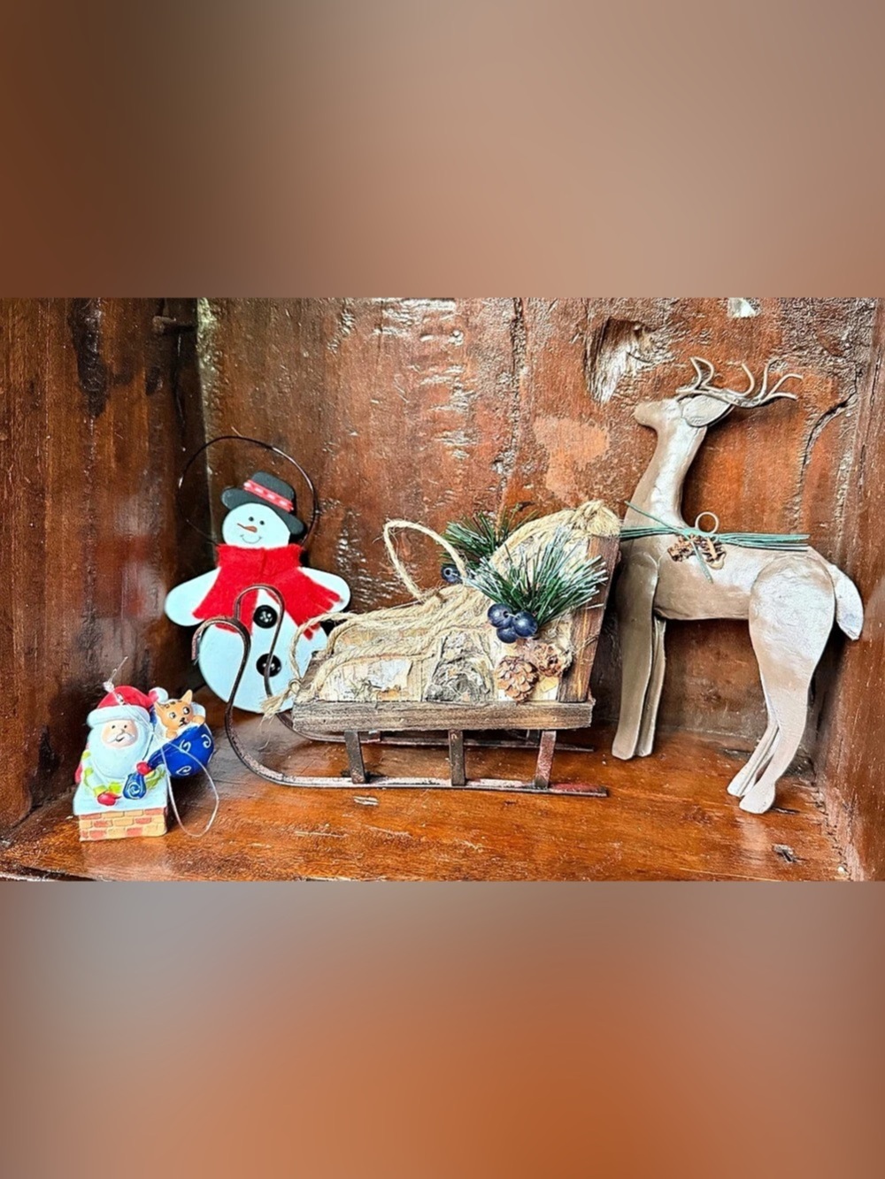 4 Vintage Christmas ornaments Fun and interesting Variety
